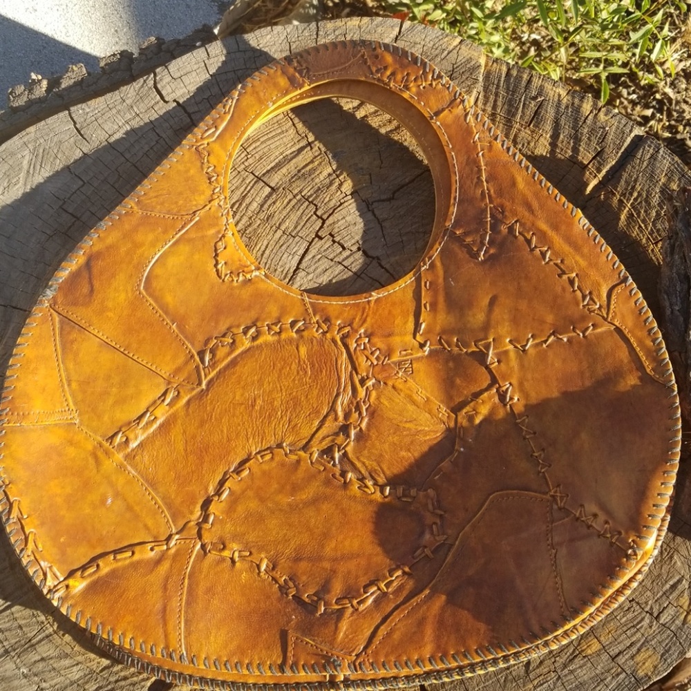 Vintage Vegan Leather Hand Bag